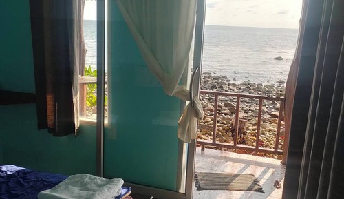 Bungalow, 1 cama de matrimonio grande, balcón, vistas al mar