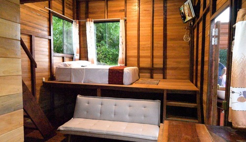 Bungalow, balcón, vistas al jardín