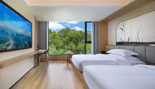Habitación Elite con 2 camas individuales, vistas al jardín