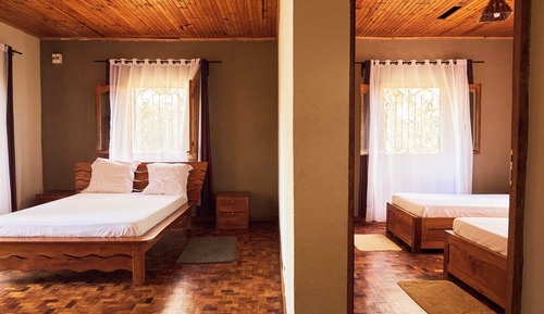 Cabaña Deluxe, 2 camas individuales, lanai, en la zona del jardín