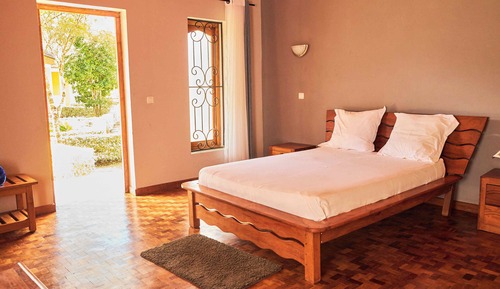 Cabaña Deluxe, 1 cama de matrimonio, lanai, en la zona del jardín