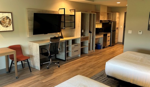 Habitación estándar, 2 camas de matrimonio, accesible para personas con discapacidad, cocina básica