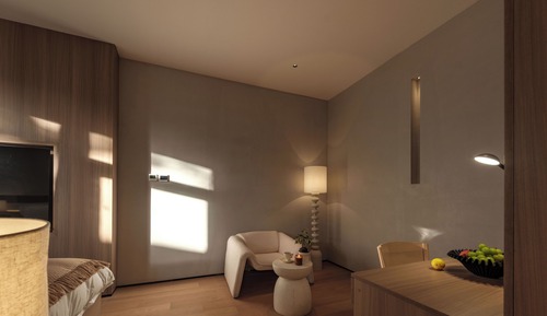 Habitación Confort doble, vistas parciales al mar, en la zona del jardín