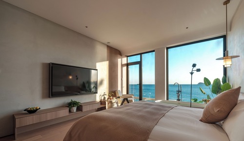 Habitación romántica doble, vistas al mar
