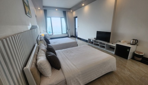 Habitación familiar, vistas al mar