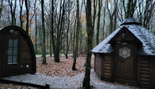 Cabaña estándar, 1 cama doble, vistas al jardín