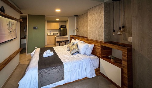 Estudio Elite, 1 cama de matrimonio, Aire acondicionado, vistas a la ciudad