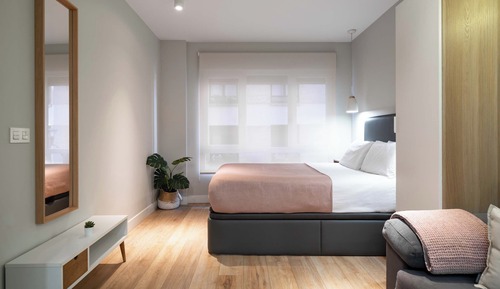 Estudio, 1 cama doble con sofá cama