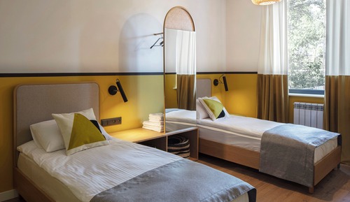 Habitación estándar con 2 camas individuales, vistas al jardín