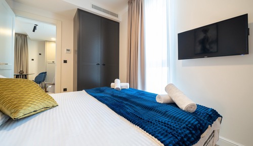 Apartamento junior, patio, vistas al mar
