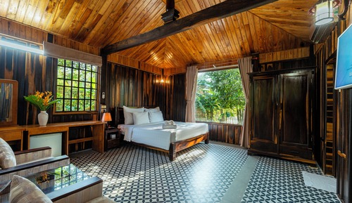 Bungalow Signature, 1 cama de matrimonio grande, terraza, vistas al jardín