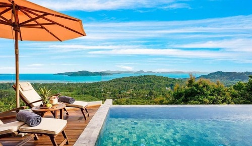 Villa, vistas al mar