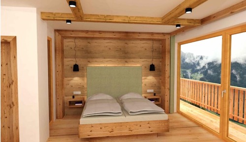 Habitación Confort doble, balcón, vistas a la montaña