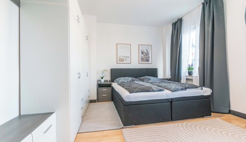 Apartamento Business, 1 cama de matrimonio grande con sofá cama, cocina