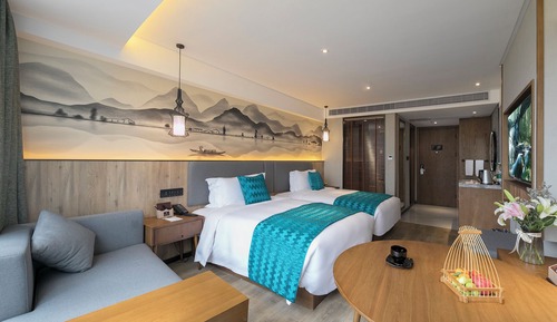 Habitación de lujo con 2 camas individuales, vistas a la ciudad