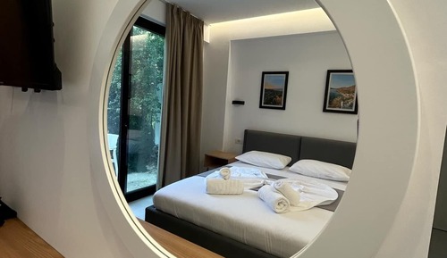 Habitación básica doble, patio