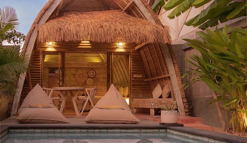 Habitación romántica doble, piscina privada