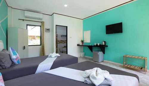 Habitación estándar con 2 camas individuales, vistas al jardín