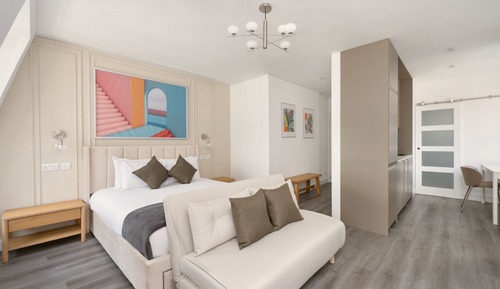 Suite estudio de lujo, 1 cama de matrimonio, vistas a la ciudad