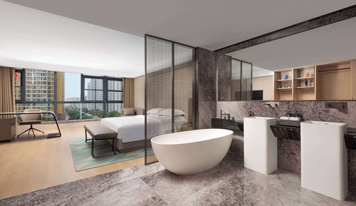 Habitación, 1 cama de matrimonio grande, no fumadores, bañera