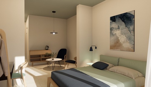 Habitación superior, 1 cama de matrimonio, balcón, vistas a la playa