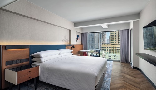 Suite estudio Deluxe, 1 cama de matrimonio grande, no fumadores, vistas a la ciudad