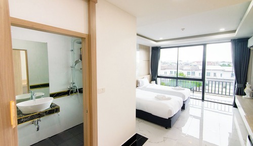 Habitación Deluxe con 2 camas individuales, vistas a la ciudad