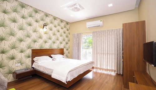 Habitación cuádruple clásica, balcón, vistas al jardín