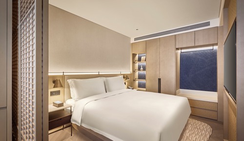 Estudio, 1 cama de matrimonio grande, vistas a la ciudad