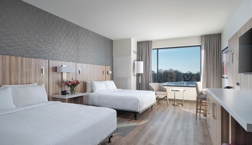 Habitación estándar doble, 2 camas de matrimonio, ducha con asiento