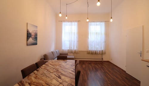 Apartamento Deluxe, cocina, vistas al patio