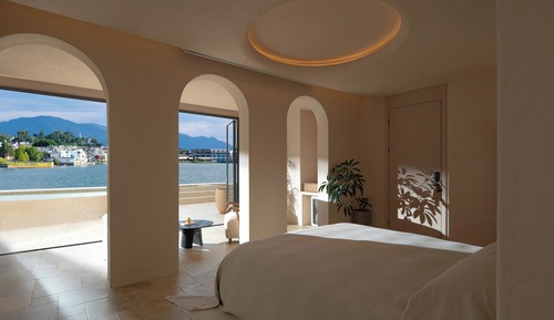 Habitación de lujo doble, 1 cama de matrimonio grande, vistas al mar