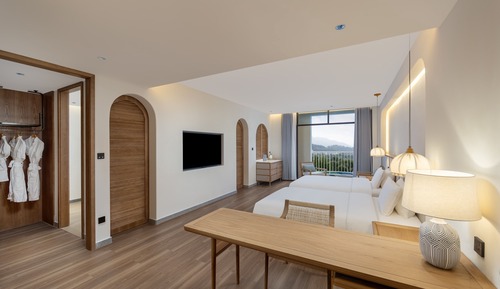 Habitación de lujo con 2 camas individuales, patio, vistas a la colina