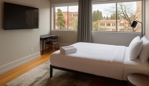 Habitación cuádruple Deluxe, 2 camas de matrimonio, vistas a la montaña