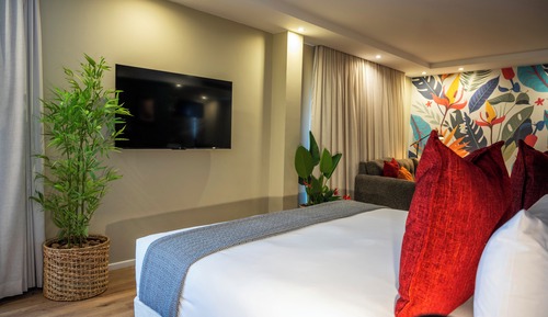 Suite estudio Deluxe, 1 cama de matrimonio grande, accesible para personas con discapacidad
