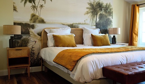 Estudio Deluxe, 1 cama de matrimonio grande, cocina básica, vistas a la ciudad