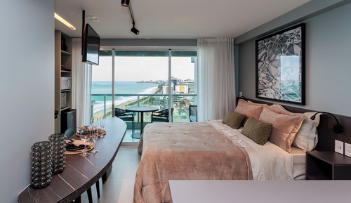 Apartamento de lujo, balcón, vistas al mar