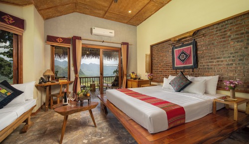 Habitación Deluxe, 1 cama de matrimonio con sofá cama, balcón, vistas a la montaña