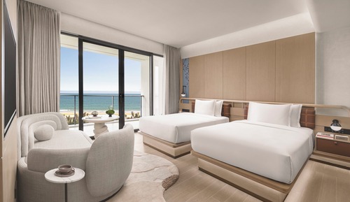 Habitación estándar, 2 camas dobles, vistas al mar