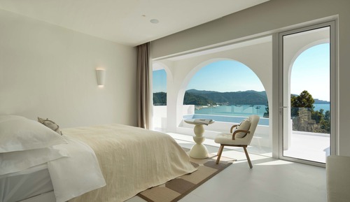 Habitación de lujo doble, 1 cama de matrimonio, vistas al mar