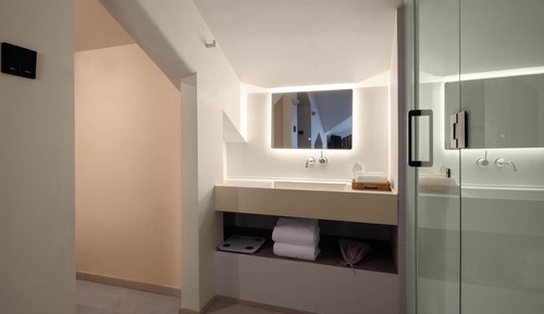 Habitación romántica doble, 1 cama de matrimonio, vistas al mar