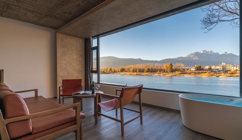 Habitación con 2 camas individuales, vistas al lago, junto al lago