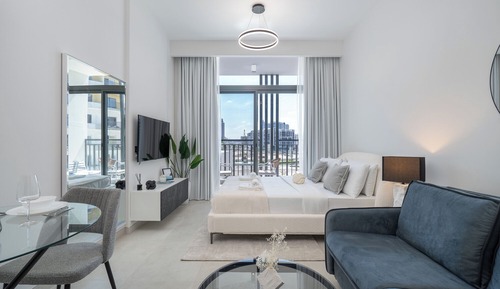 Estudio Deluxe, balcón, vistas a la ciudad