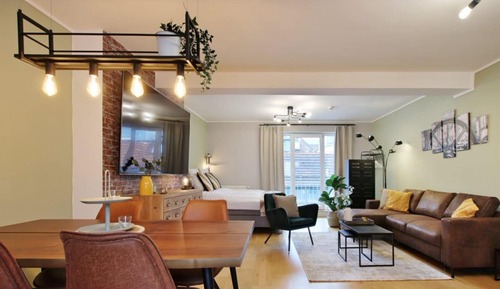 Apartamento Business, 1 cama de matrimonio grande con sofá cama, vistas a la ciudad