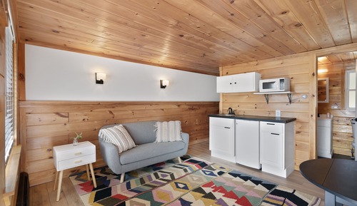 Suite estudio, 1 cama de matrimonio grande, planta baja