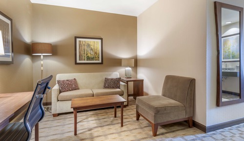 Suite, 1 cama de matrimonio grande, frigorífico y microondas, vistas al jardín