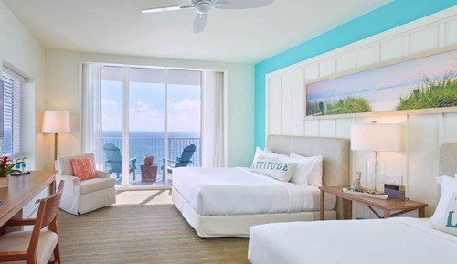 Habitación, 2 camas de matrimonio, frente al mar (Paradise )