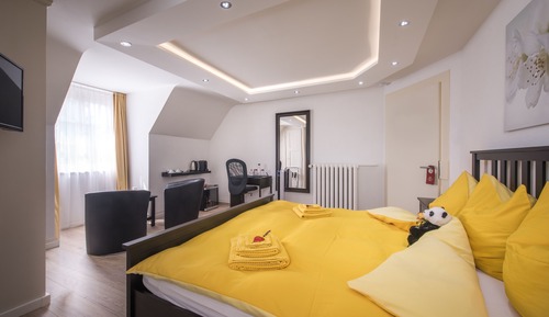 Villa superior, 1 cama de matrimonio grande con sofá cama, baño compartido, vistas al jardín