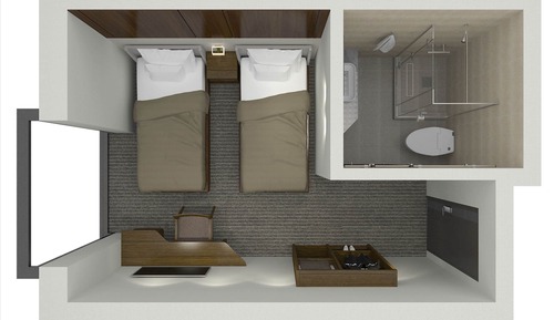 Habitación estándar con 2 camas individuales, 2 camas individuales