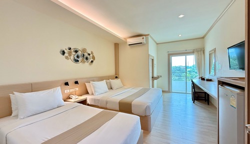 Habitación Deluxe con 2 camas individuales, vistas a la ciudad